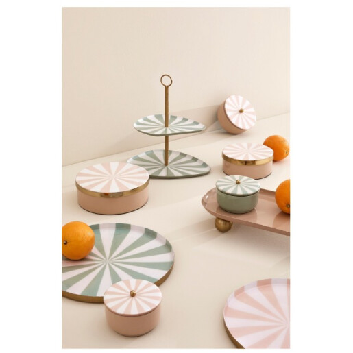 Bol decorativ, depozitare metal multicolor Donya Ø16x6h