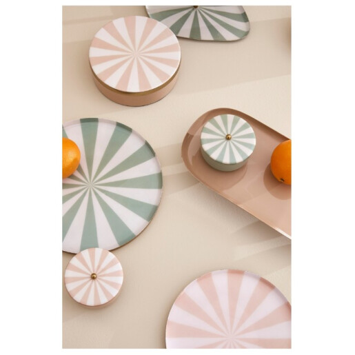 Bol decorativ, depozitare metal multicolor Donya Ø16x6h