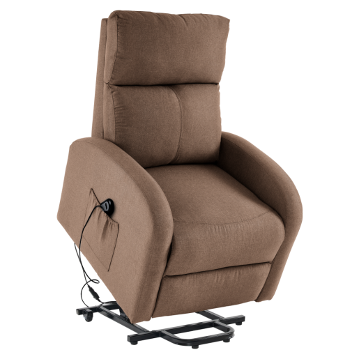 Fotoliu de relaxare pozitionabil maro Neris 72x90-161x86-105 cm 