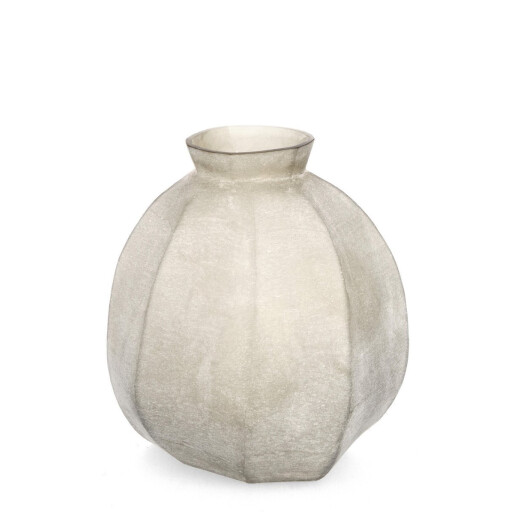 Vaza flori sticla bej Mirissa 33x37 cm