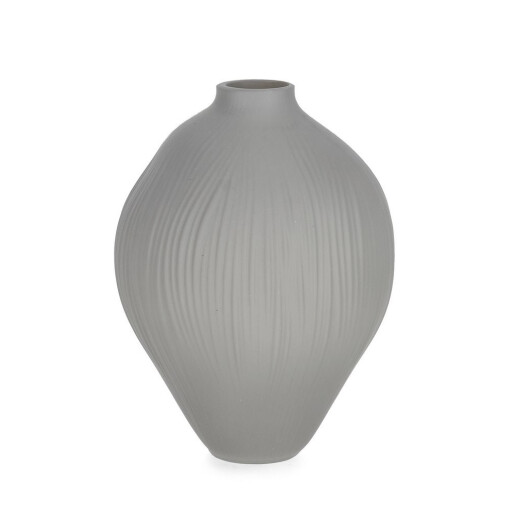 Vaza flori sticla gri Lyder Ø17x22h