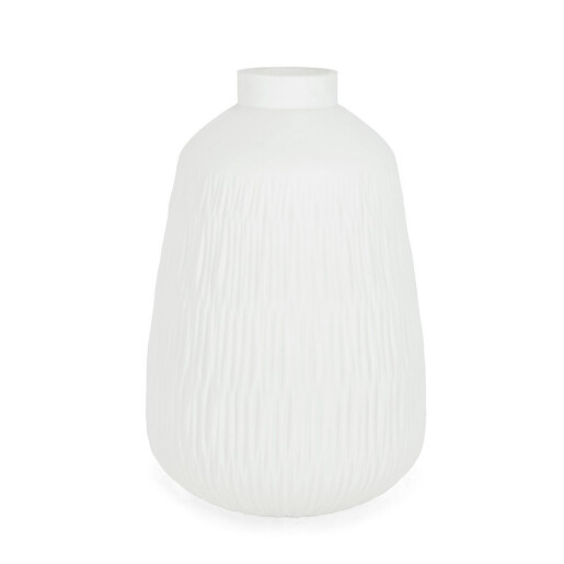 Vaza flori sticla alba Lyder Ø21x32h