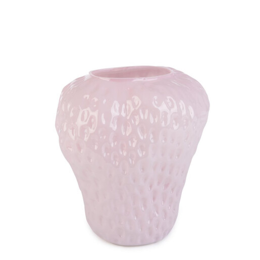 Vaza flori sticla roz Capsuna 23x19x25h