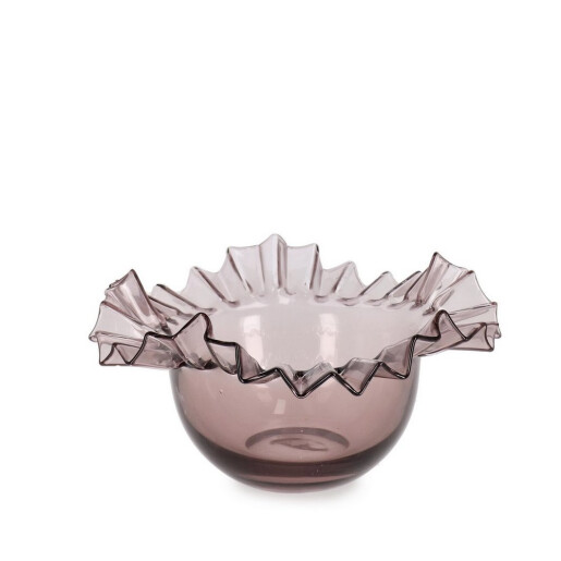 Bol decorativ sticla roz Thalya Ø 24x14,5h