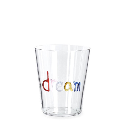 Set 6 pahare sticla multicolora Dream Ø9x10,5h