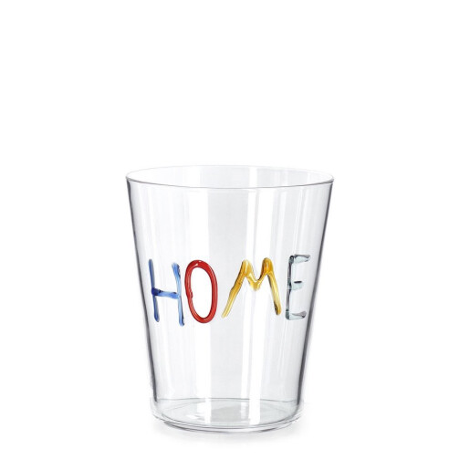 Set 6 pahare sticla multicolora Home Ø9x10,5h