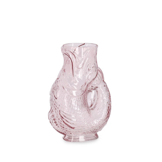 Vaza flori sticla roz Peste 16,5x10,5x24h