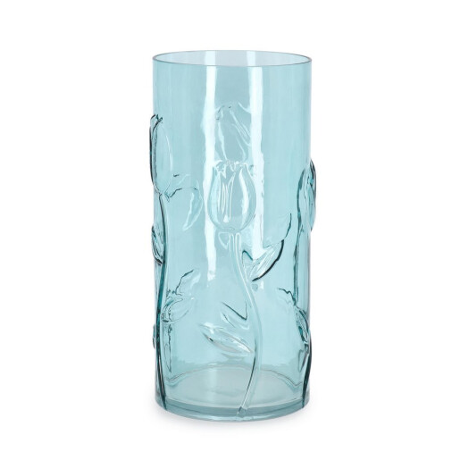 Vaza flori sticla albastra Flowers Ø14,5x30h