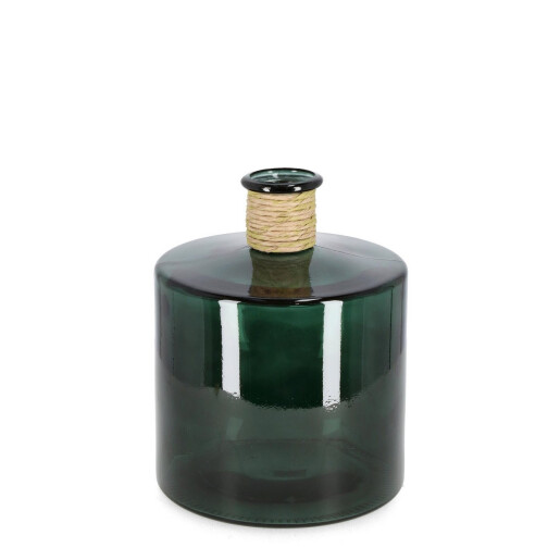 Vaza flori sticla verde Rotang Ø20,5x26h
