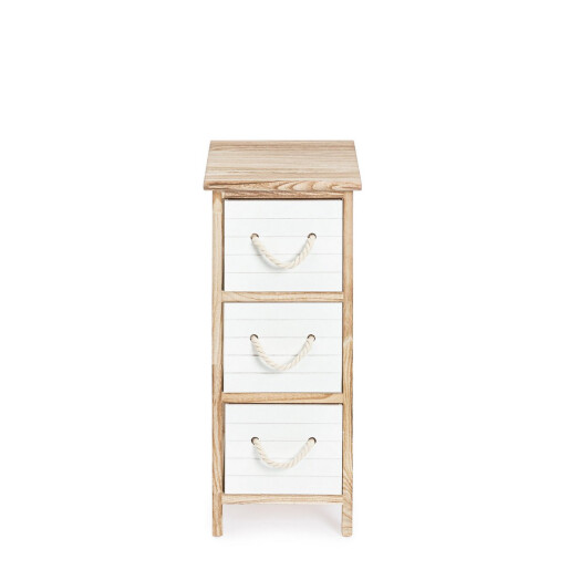 Comoda lemn alb maro Yvette 26x32x62h