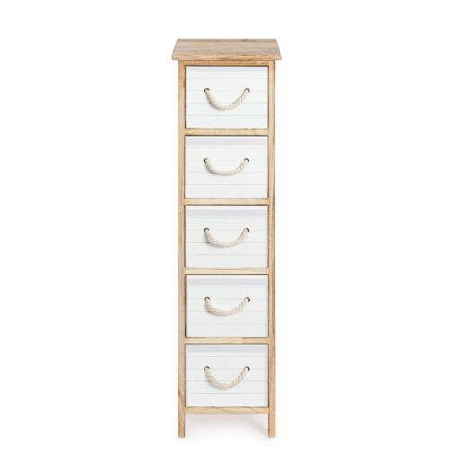 Comoda lemn alb maro Yvette 26x32x98h