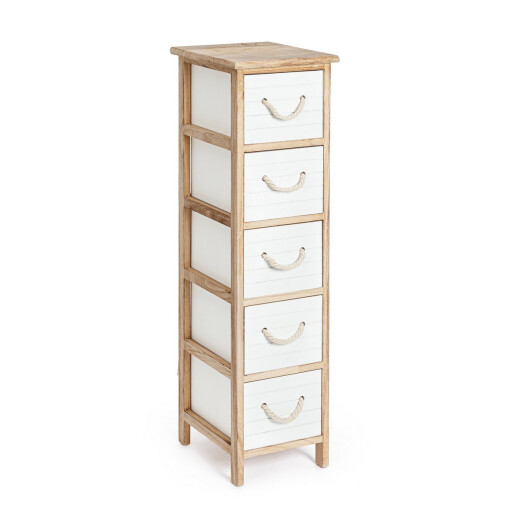 Comoda lemn alb maro Yvette 26x32x98h