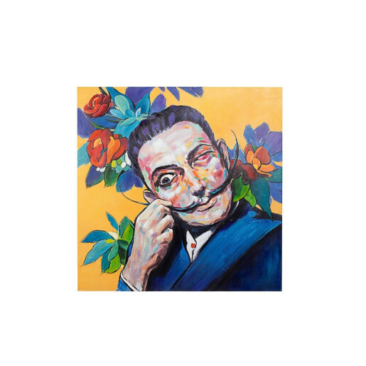 Tablou pictat in ulei canvas Village 100x2.8x100 cm