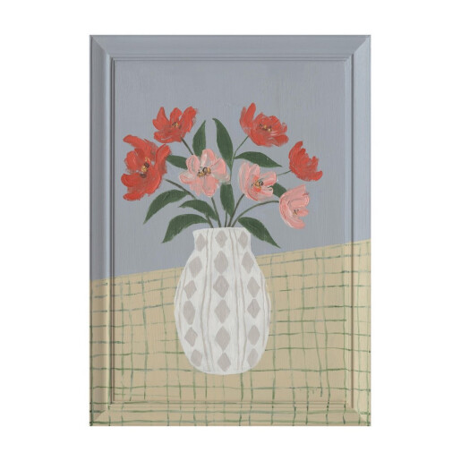 Tablou decorativ multicolor Flowers 50x2,3x70h