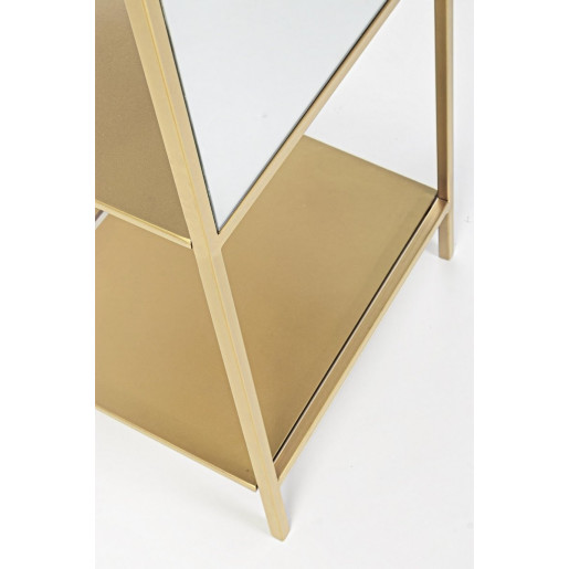 Oglinda de podea rama din fier auriu cu suport incaltaminte Arin 46x41x172 cm