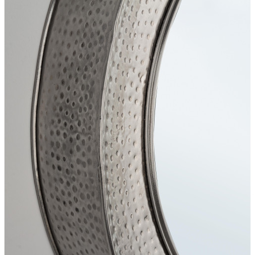 Oglinda de perete cu rama argintie din metal  Adara 80 cm x 11 cm