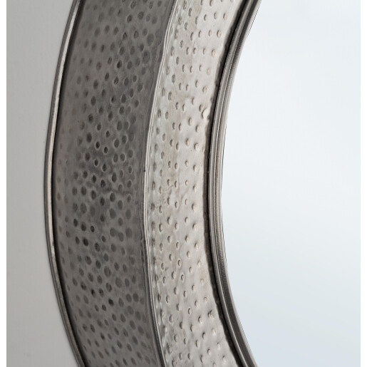 Oglinda de perete cu rama argintie din metal  Adara 80x11 cm