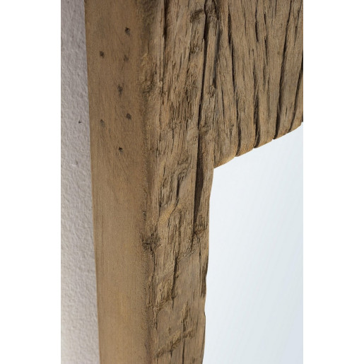 Oglinda de perete cu rama din lemn maro Rafter 25x4x90 cm