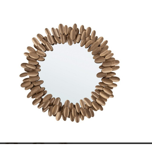 Oglinda perete rama otel auriu Mirat Ø85x5 cm