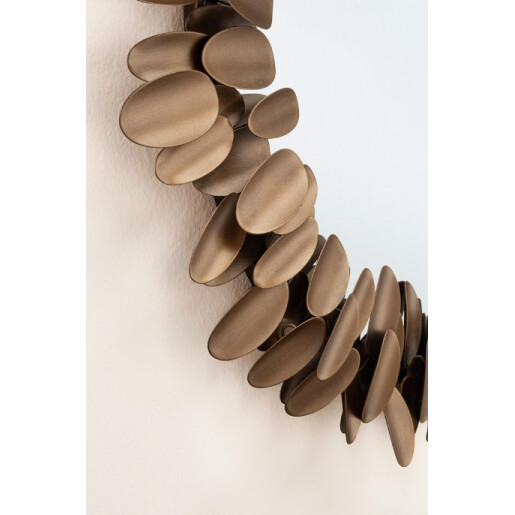 Oglinda perete rama otel auriu Mirat Ø85x5 cm