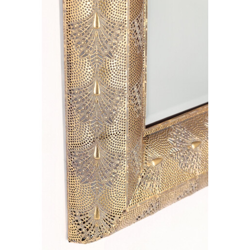 Oglinda perete metal auriu Larjam 70x6.5x140.5 cm