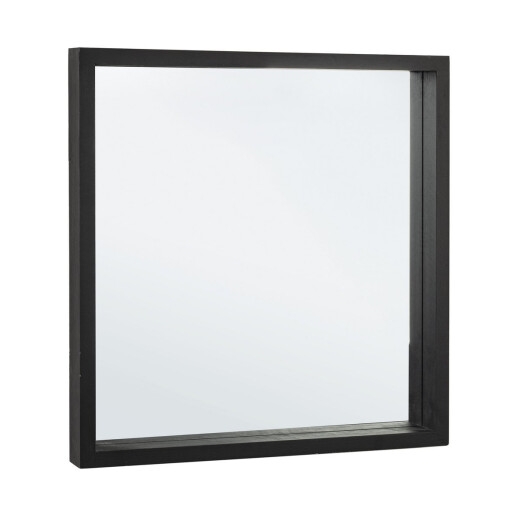 Oglinda perete lemn negru Tiziano 52x5x52 cm