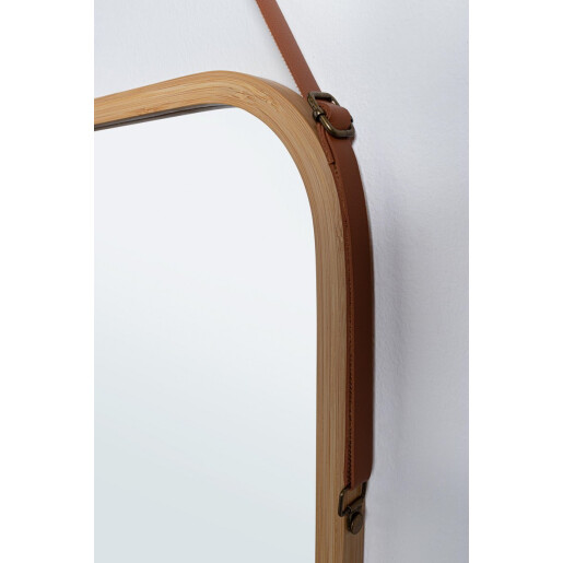 Oglinda perete bambus maro Desty 37x1.5x57 cm