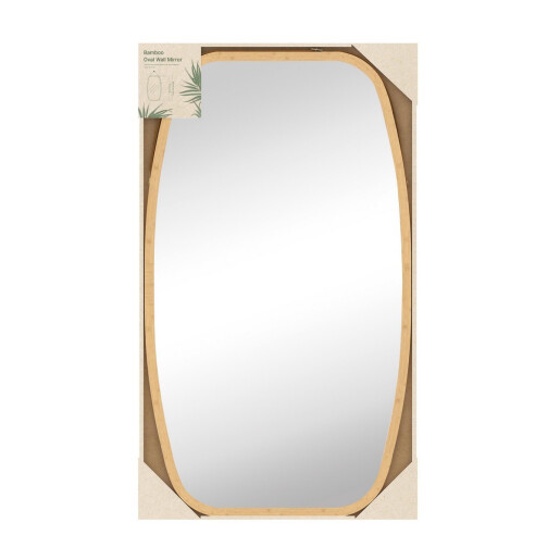 Oglinda perete bambus maro Desty 43.5x1.5x77 cm