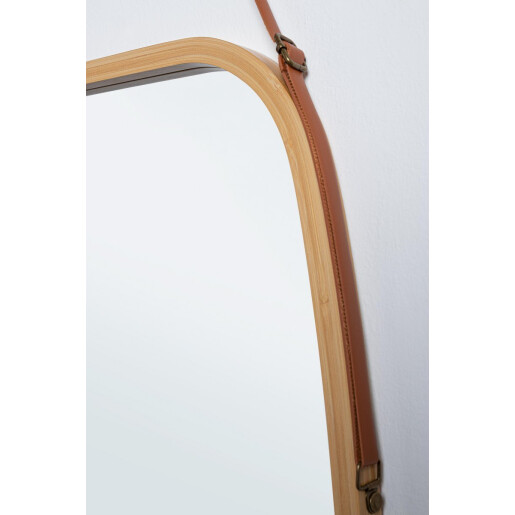 Oglinda perete bambus maro Desty 43.5x1.5x77 cm