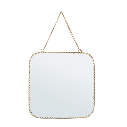 Oglinda perete metal auriu Lacry 20x21 cm