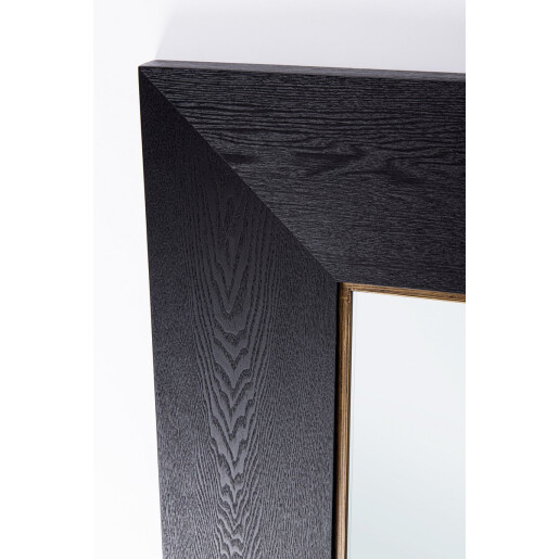 Oglinda perete lemn negru Mallow 139,5x4x139,5h