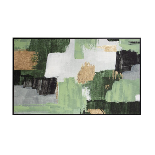 Tablou decorativ pictat manual canvas abstract Bold 204x5x124h