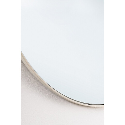 Oglinda perete metal alb Nucleos Ø70x1,5 cm