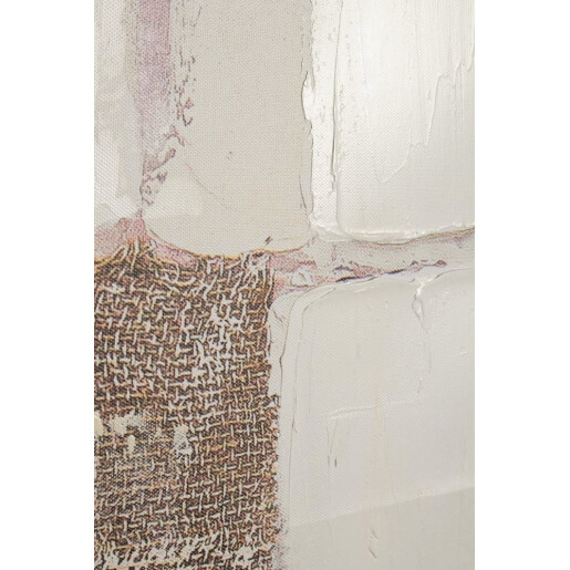 Tablou decorativ canvas pictat manual abstract Meldert 80x3,8x120h