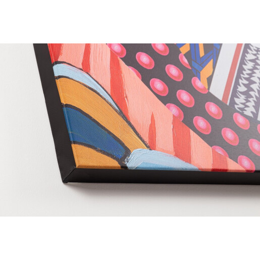 Tablou decorativ cu rama abstract pictat manual canvas Talent 90x3,5x120h