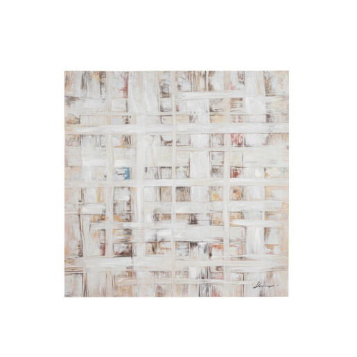 Tablou decorativ abstract pictat manual canvas Texture 140x3,5x140h