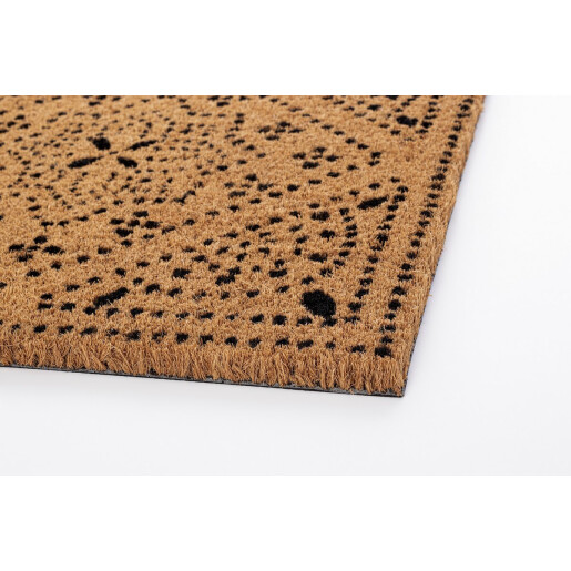 Covoras intrare casa cauciuc si fibre cocos Tribal Majolica 40x60 cm