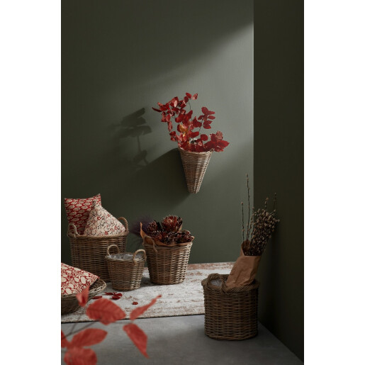 Cos ratan gri Randy Ø30x26x38-43h