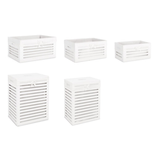 Set 2 cosuri rufe, 3 cosuri depozitare Isra 30x20x15h; 35x25x17h; 40x30x20h; 35x25x41h; 40x30x51h