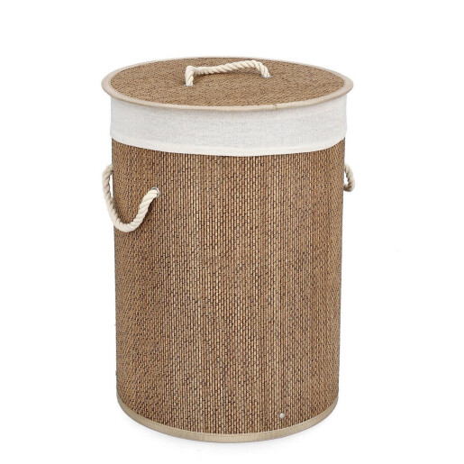 Cos rufe bambus natur textil bej Zahara Ø35x50h