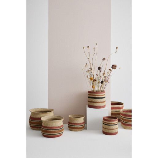Set 3 cosuri iarba mare multicolora Waylon 20x19 cm, 25x22 cm, 30x25 cm