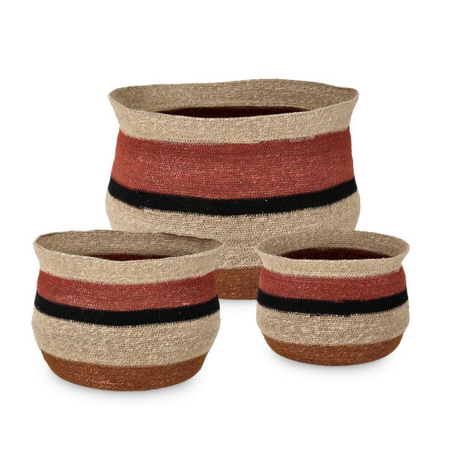 Set 3 cosuri iarba mare multicolora Waylon 25x20 cm, 30x25 cm, 39x34 cm