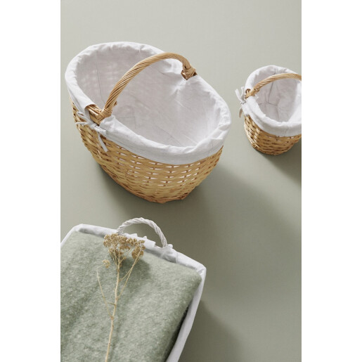 Set 3 cosuri depozitare bej natur Alesha 26x20x15/21h (2); 46x32x24/33h