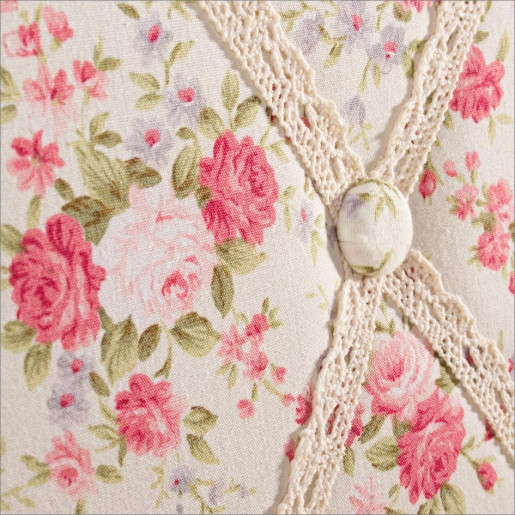 Decoratiune suspendabila pentru perete textil inima Roses Memo Board 43x40 cm