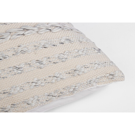 Perna podea textil alb bej Tosh 80x80 cm