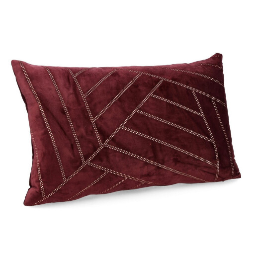 Set 2 perne decorative textil bordeaux Lovell 50x30 cm