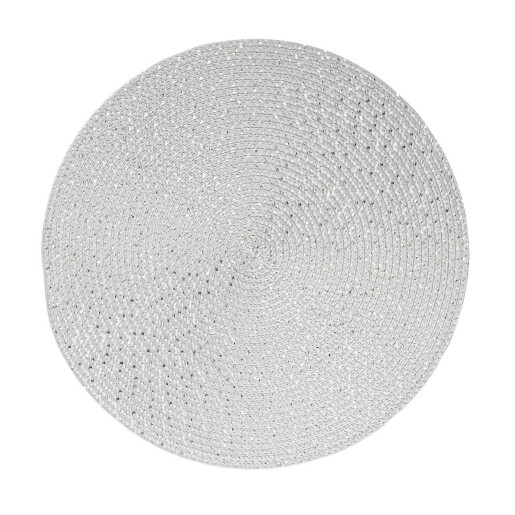 Set 12 suporturi farfurii polipropilena argintie Wildon Ø38 cm