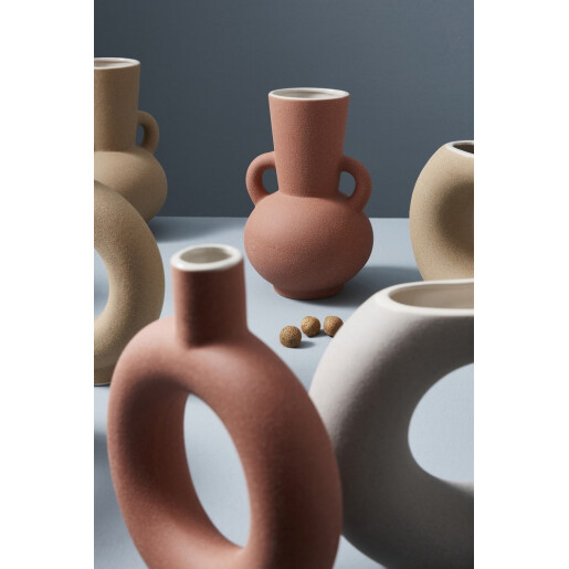 Vaza flori piatra caramizie Lytir 19x5x23h