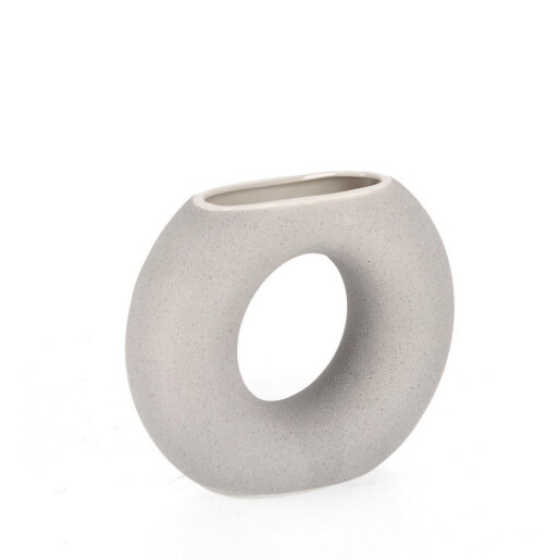 Vaza flori piatra gri Loki 22.5x7.5x18.5h