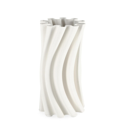 Vaza flori ceramica alba Haylee Ø16,5x31h